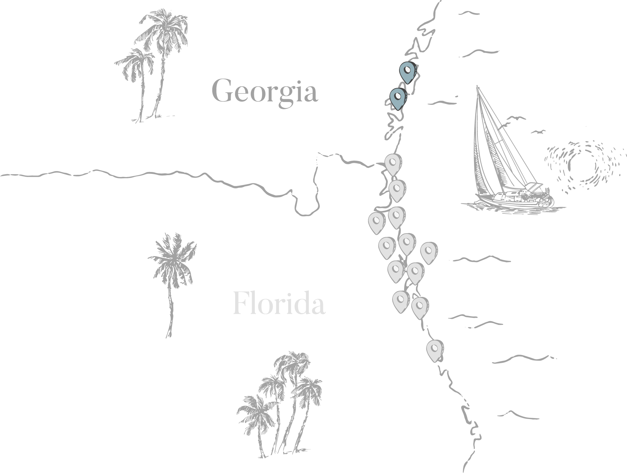Georgia locations map