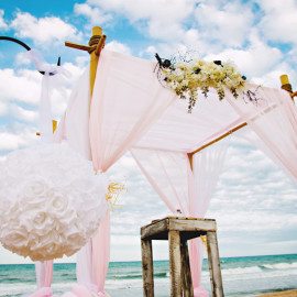 Flower ball and 4-post arbor