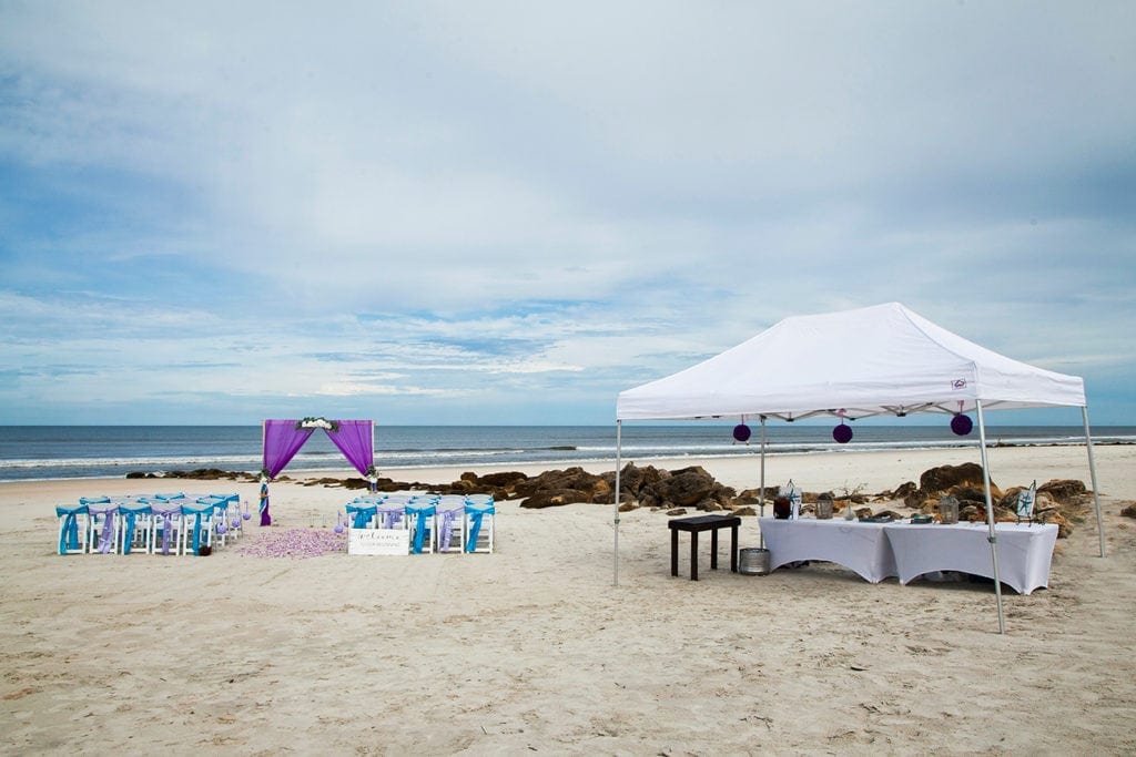 saint augustine beach wedding ceremony