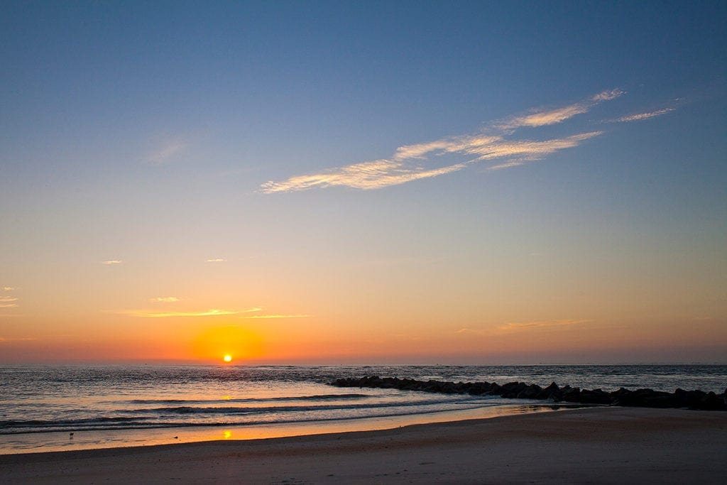 sunrise on jacksonville beach