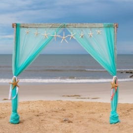beach wedding arbor