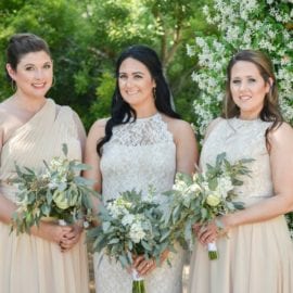beach wedding bridal party