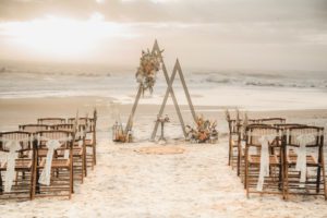 a beautiful wooden arch for a beach wedding in st augustine, beach wedding, st augustine wedding