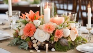 a bright and air table bouquet for a florida beach wedding, Beach Bouquet ideas, beach wedding