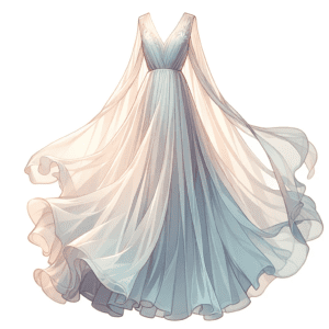 A Flowy Chiffon Gown featuring a lightweight and airy design, beach wedding dress, beach wedding attire