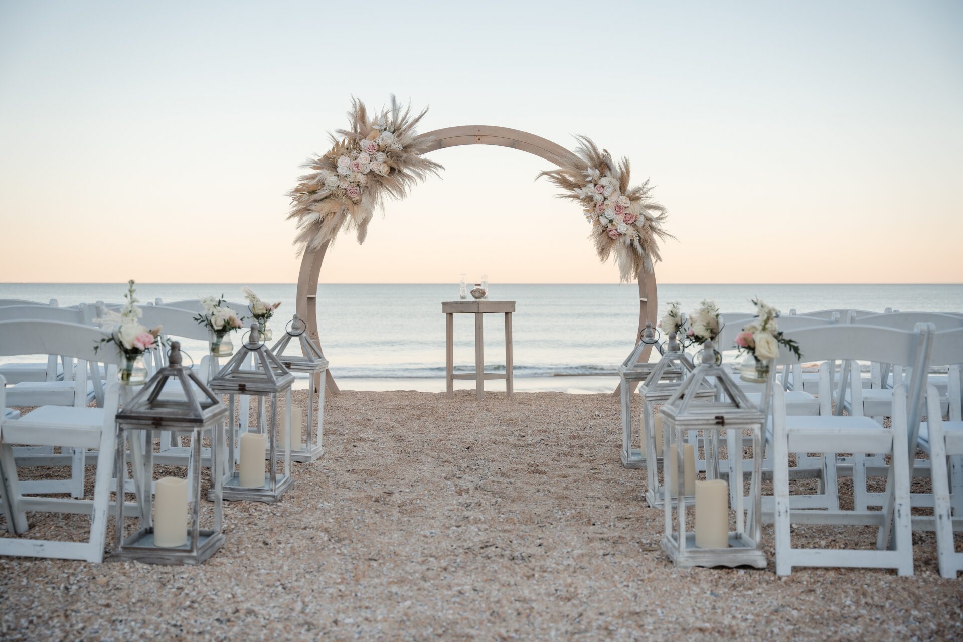Micro wedding ceremony on the beach by Sun and Sea Beach Weddings in Florida