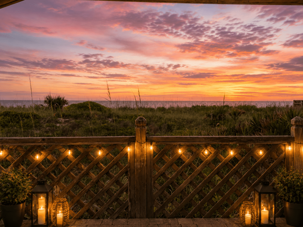 St. Augustine Beach House Wedding - Reception Venue Space