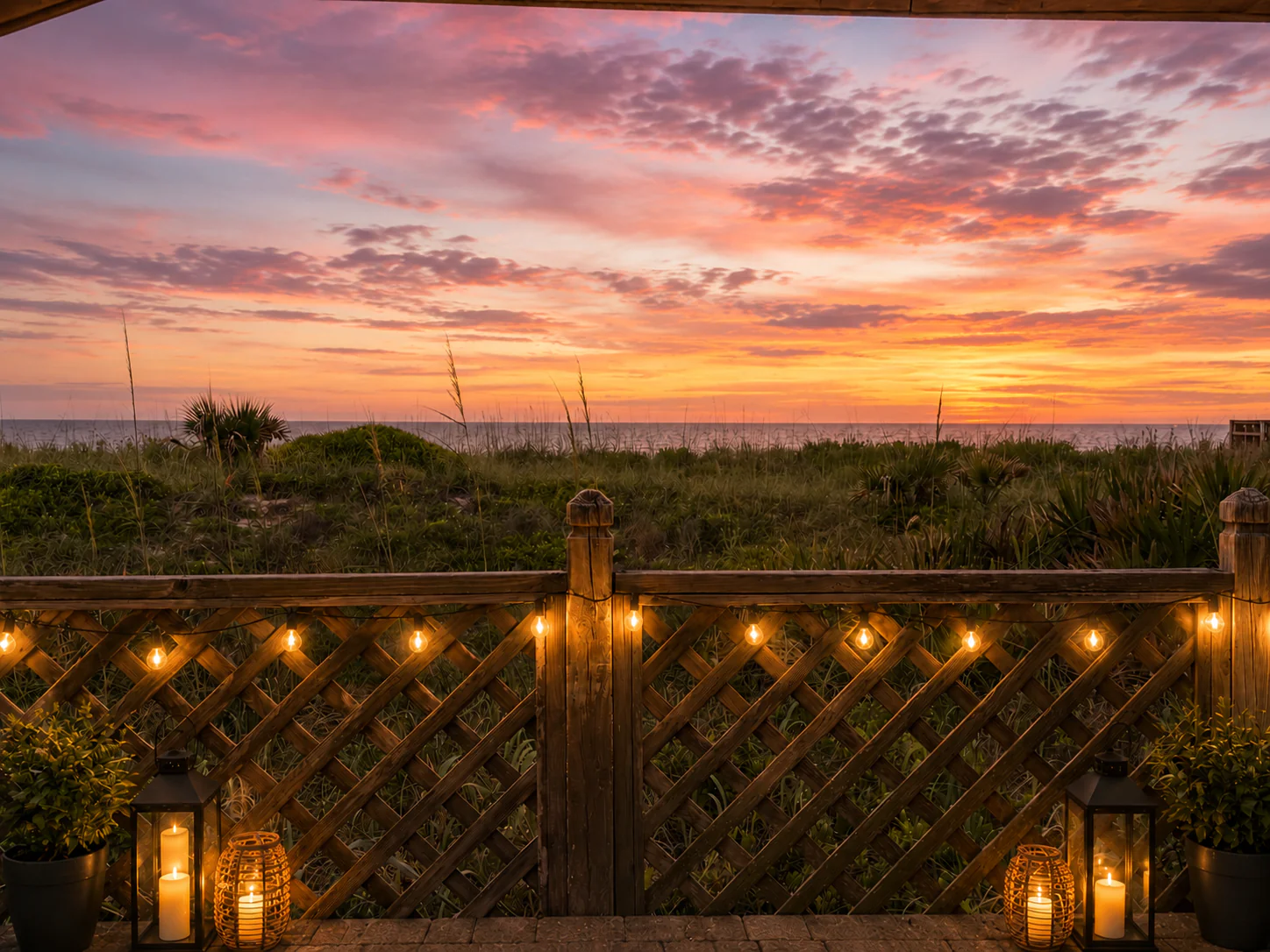 St. Augustine Beach House Wedding - Reception Venue Space