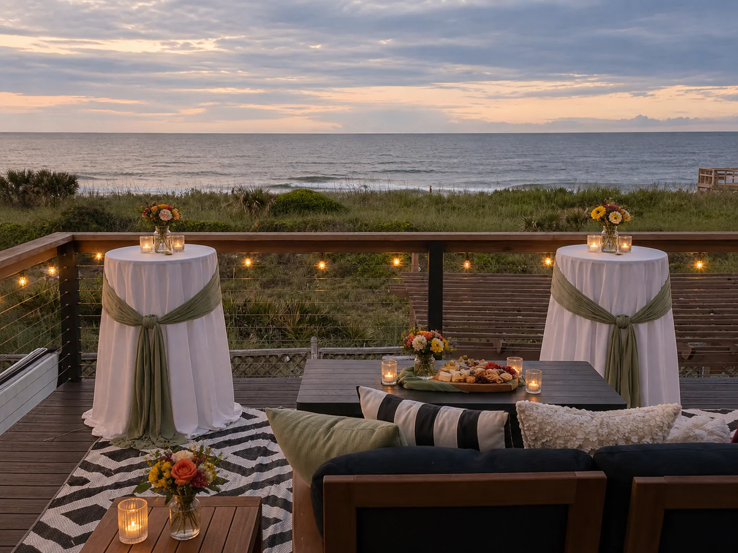 Seaside Rose - A St. Augustine Beach House Wedding Venue St. Augustine Beach House Wedding - Reception Venue Space